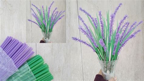 Tips dan Trik tutorial membuat bunga lavender dari sedotan
